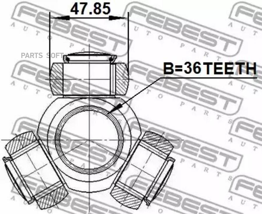 

FEBEST Трипоид 36X47.85 NISSAN MURANO Z50 2002-2007 FEBEST 0216-Z50