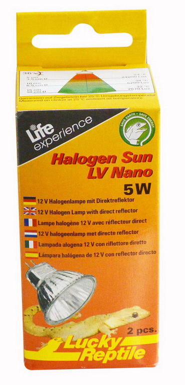 фото Лампа галогеновая lucky reptile "halogen sun nano 5вт, 2шт"