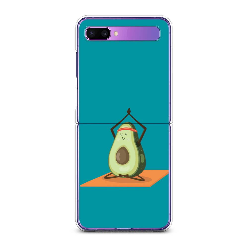 

Чехол на Samsung Galaxy Z Flip 1 "Расслабься с авокадо", Голубой, 2107150-6