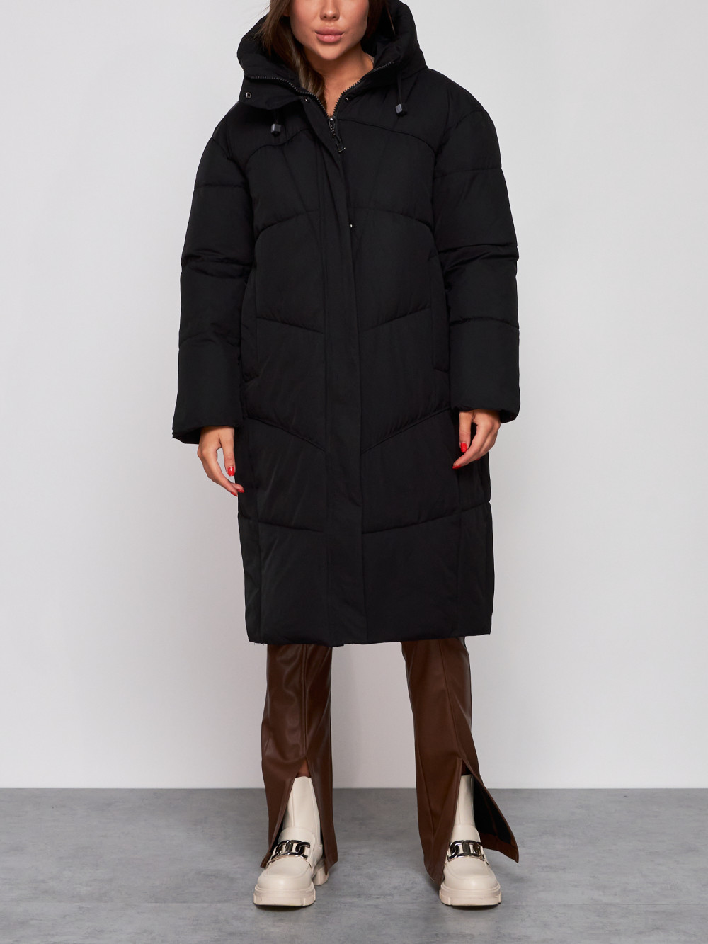 Пальто женское NoBrand AD52326 черное XL