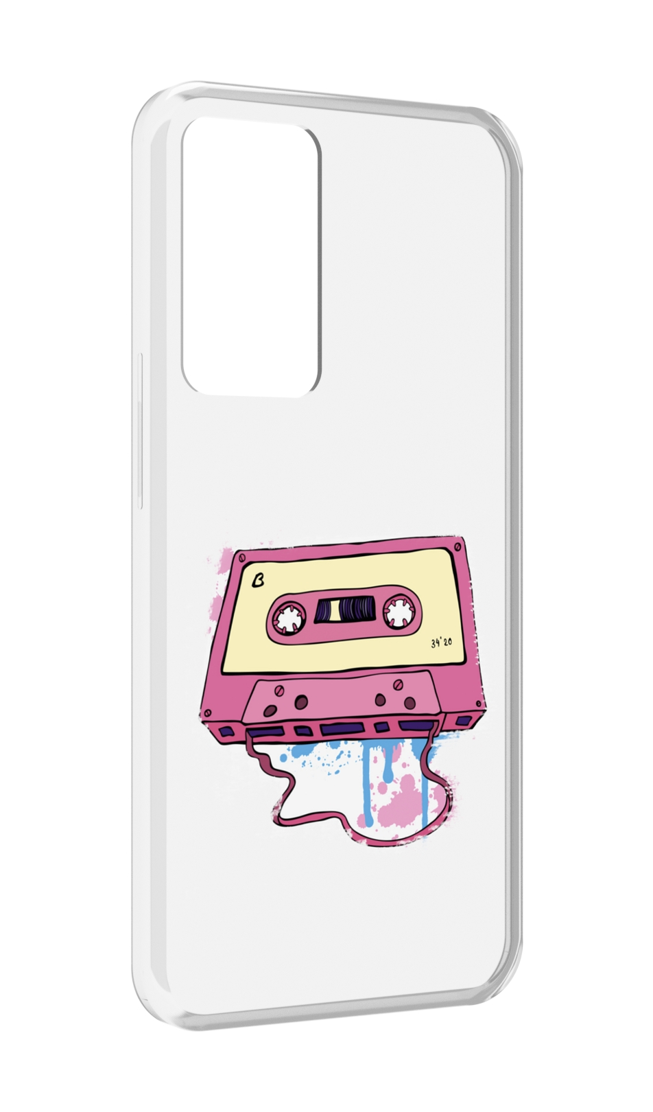 

Чехол MyPads Розовая кассета для OPPO Reno 8 Lite, Прозрачный, Tocco