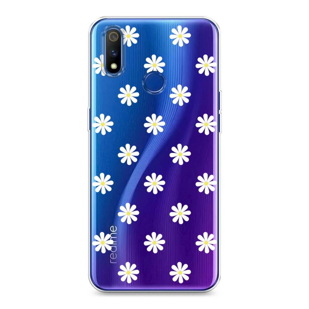 

Силиконовый чехол "Маленькие ромашки" на Realme 3 Pro, 251250-8