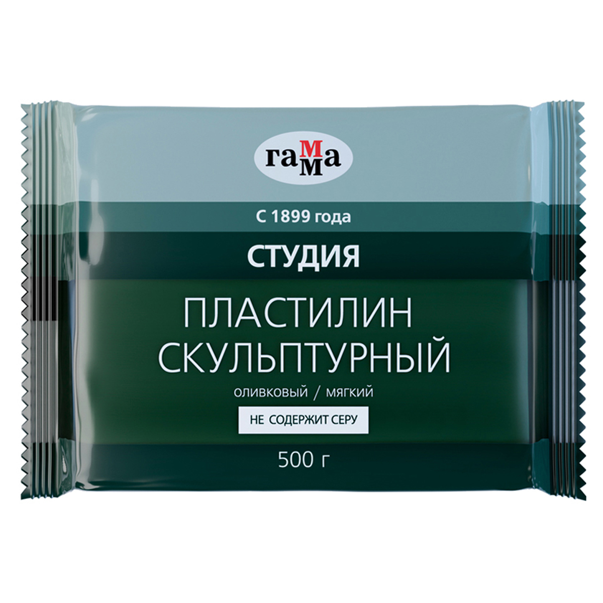 Пластилин скульптурный Гамма Студия, оливковый, мягкий, 500г, пакет фетр для упаковок и поделок однотонный оливковый двусторонний зеленый рулон 1шт 50 см x 15 м