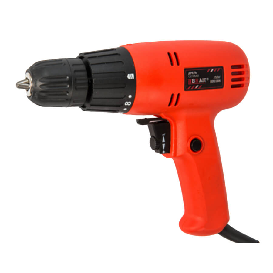 Дрель сетевая BRAIT BD350N 350Вт 10мм быстрозажимной патрон Регулировка Реверс картон 225000₽