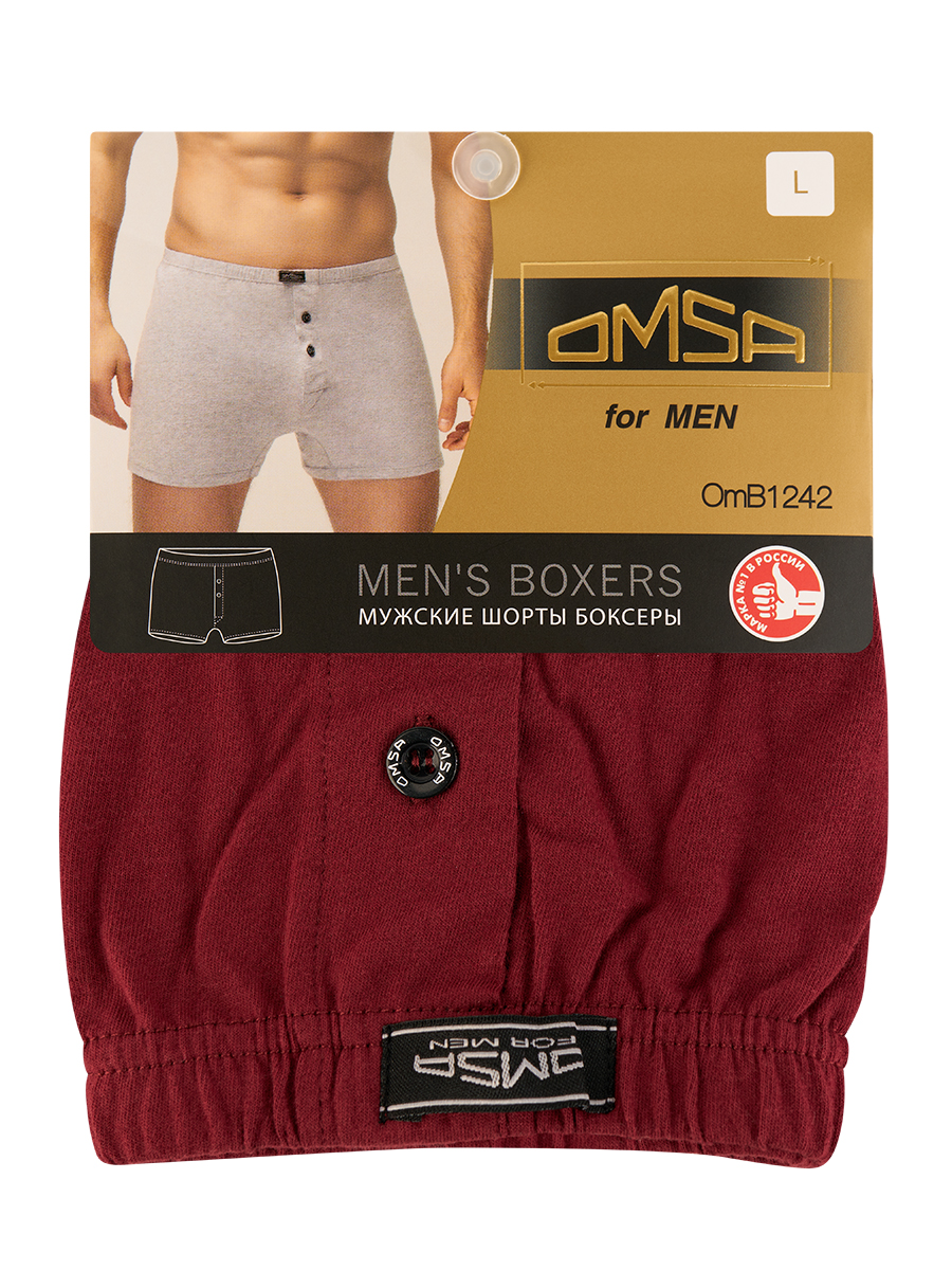 Трусы мужские Omsa for men OmB 1242 бордовые L