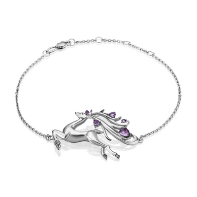 

Браслет из серебра с аметистом р. 17 PLATINA jewelry 05-0664-00-203-0200-68, 05-0664-00-203-0200-68