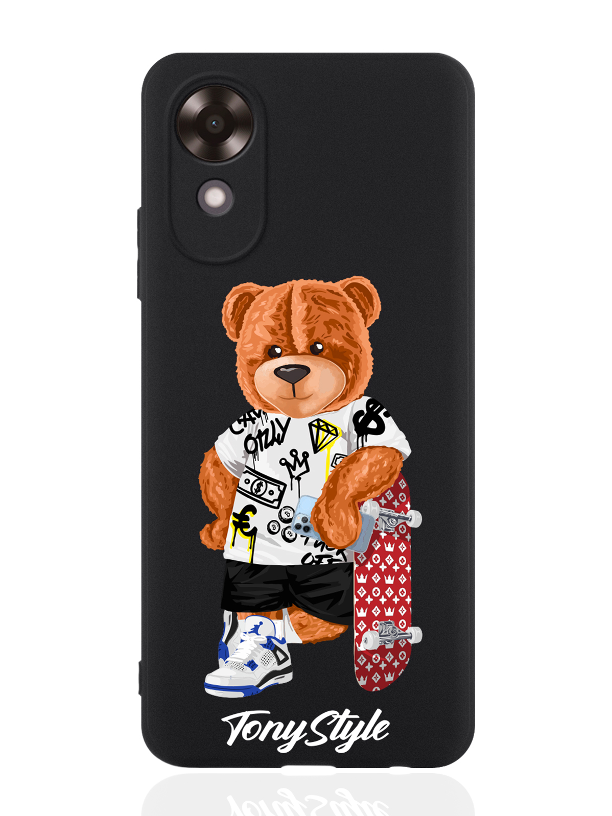 

Чехол для Oppo A17k Tony Style со скейтом черный, Коричневый;черный;красный
