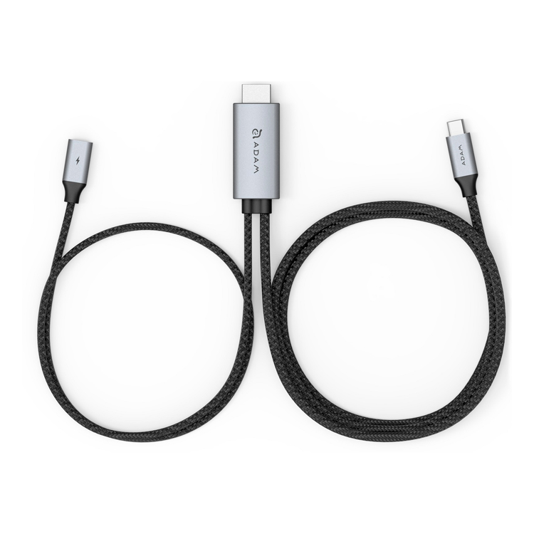 фото Кабель adam elements usb type-c-hdmi, m-m black (casa h180)