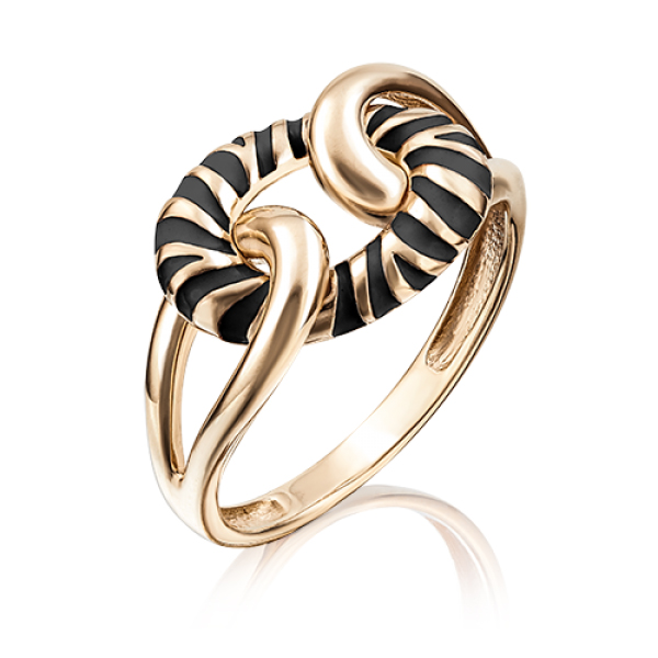 

Кольцо из красного золота р.  PLATINA jewelry 01-4800-00-000-1110-25, эмаль, 01-4800-00-000-1110-25