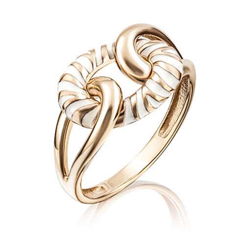 

Кольцо из красного золота р.  PLATINA jewelry 01-4800-01-000-1110-25, эмаль, 01-4800-01-000-1110-25