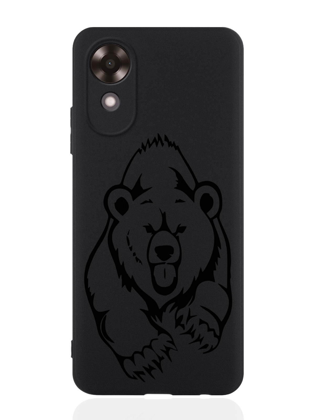 

Чехол для Oppo A17k Медведь черный