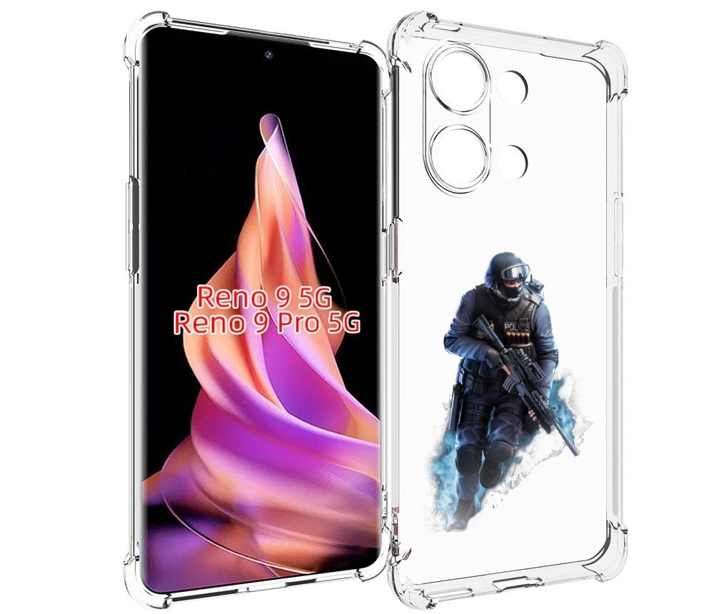 

Чехол MyPads спецназ-ксго для Oppo Reno 9/Reno 9 Pro, Прозрачный, Tocco