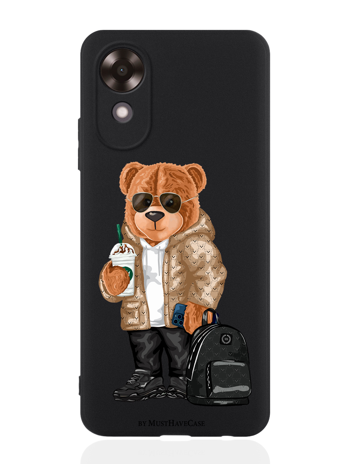 

Чехол для Oppo A17k Tony Style в очках черный, Коричневый;черный;белый