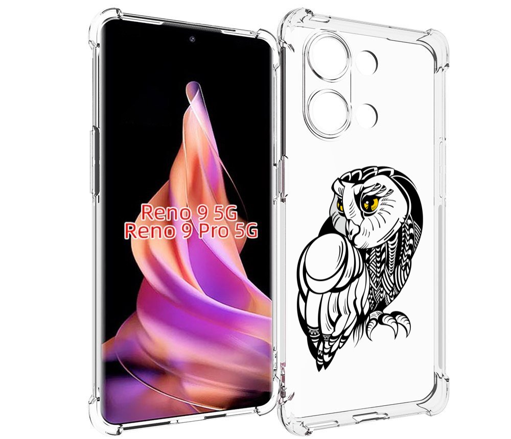 

Чехол MyPads сова-красотка для Oppo Reno 9/Reno 9 Pro, Прозрачный, Tocco