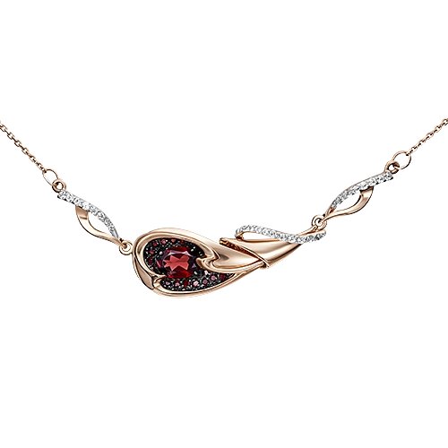 

Колье из красного золота с гранатом/топазом 40 см PLATINA jewelry 07-0204-00-264-1110-46, 07-0204-00-264-1110-46