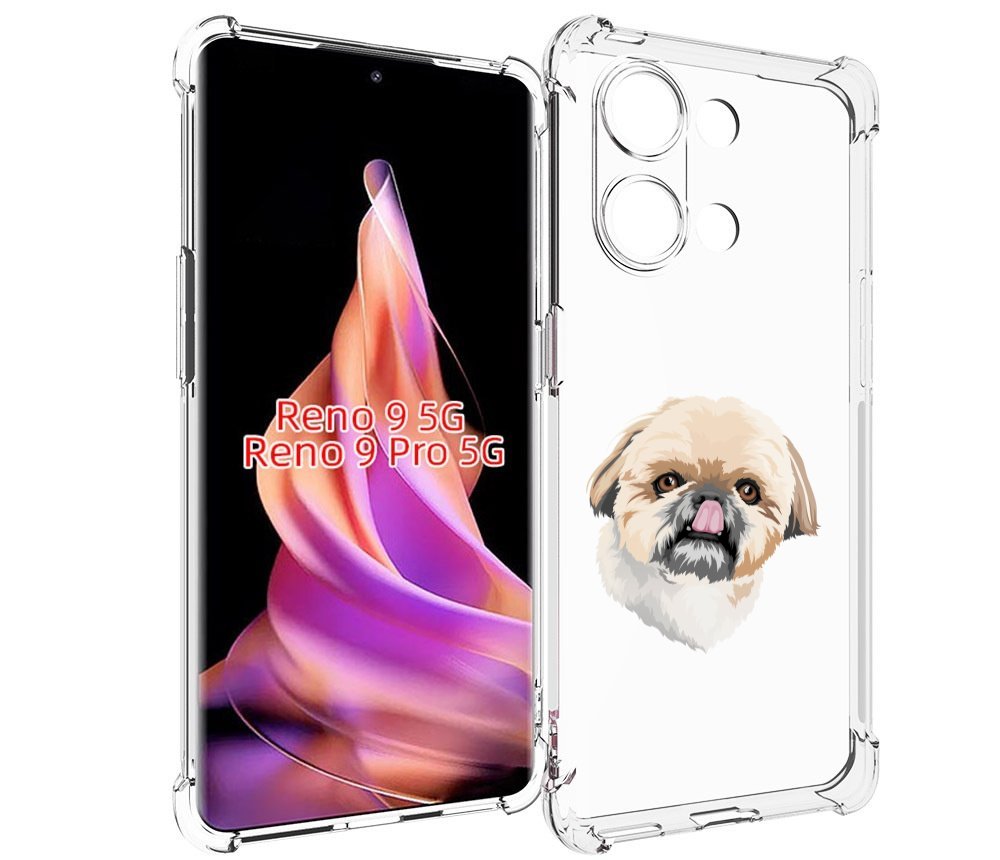 

Чехол MyPads собачка-с-язычком для Oppo Reno 9/Reno 9 Pro, Прозрачный, Tocco