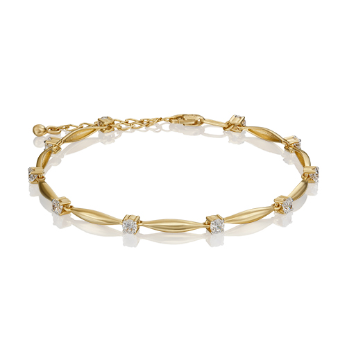 

Браслет из желтого золота с фианитом р. 16,5 PLATINA jewelry 05-0634-00-501-1130-38, 05-0634-00-501-1130-38