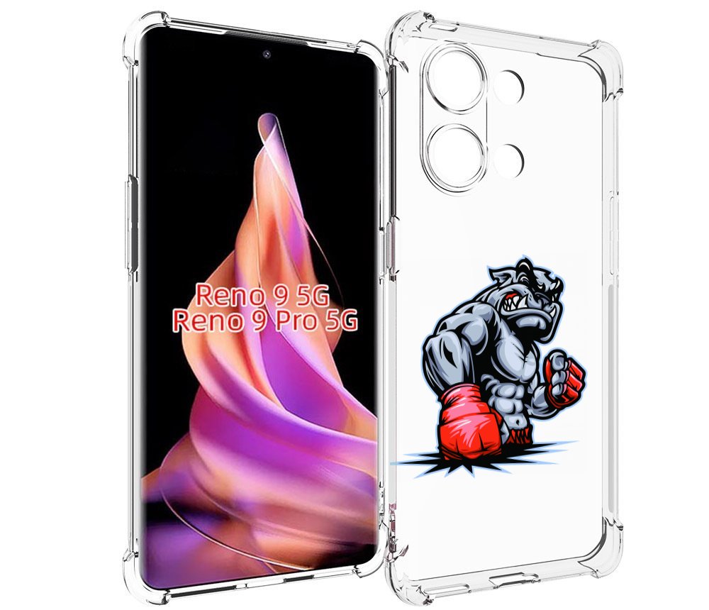 

Чехол MyPads собака-боксер для Oppo Reno 9/Reno 9 Pro, Прозрачный, Tocco