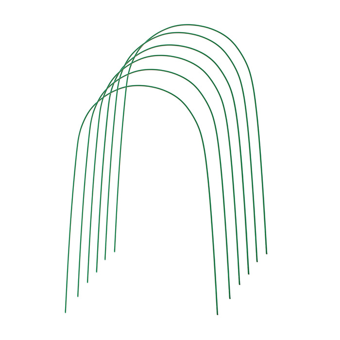 Весна Дуги для парника, металл в кембрике 4 м, d = 10 мм, набор 6 шт.