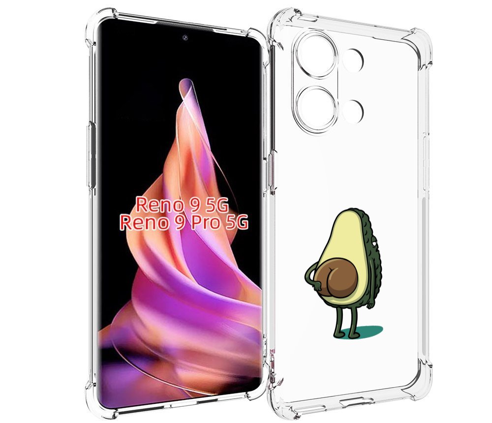 

Чехол MyPads смешной авокадо сзади для OPPO Reno 9 / Reno 9 Pro, Прозрачный, Tocco