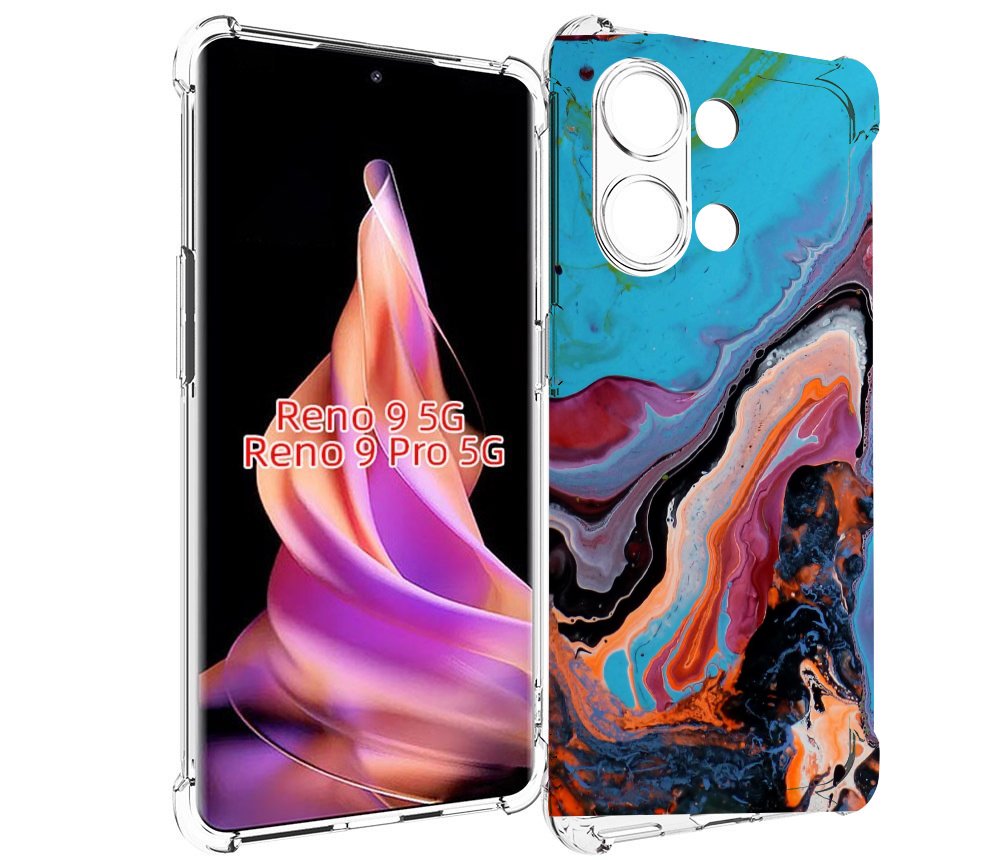 

Чехол MyPads смешанные краски для Oppo Reno 9/Reno 9 Pro, Прозрачный, Tocco