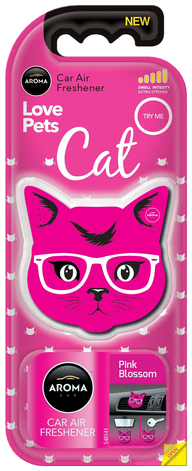 

Ароматизатор воздуха автомобильный Aroma 92568 Cat-Pink Blossom., Розовый