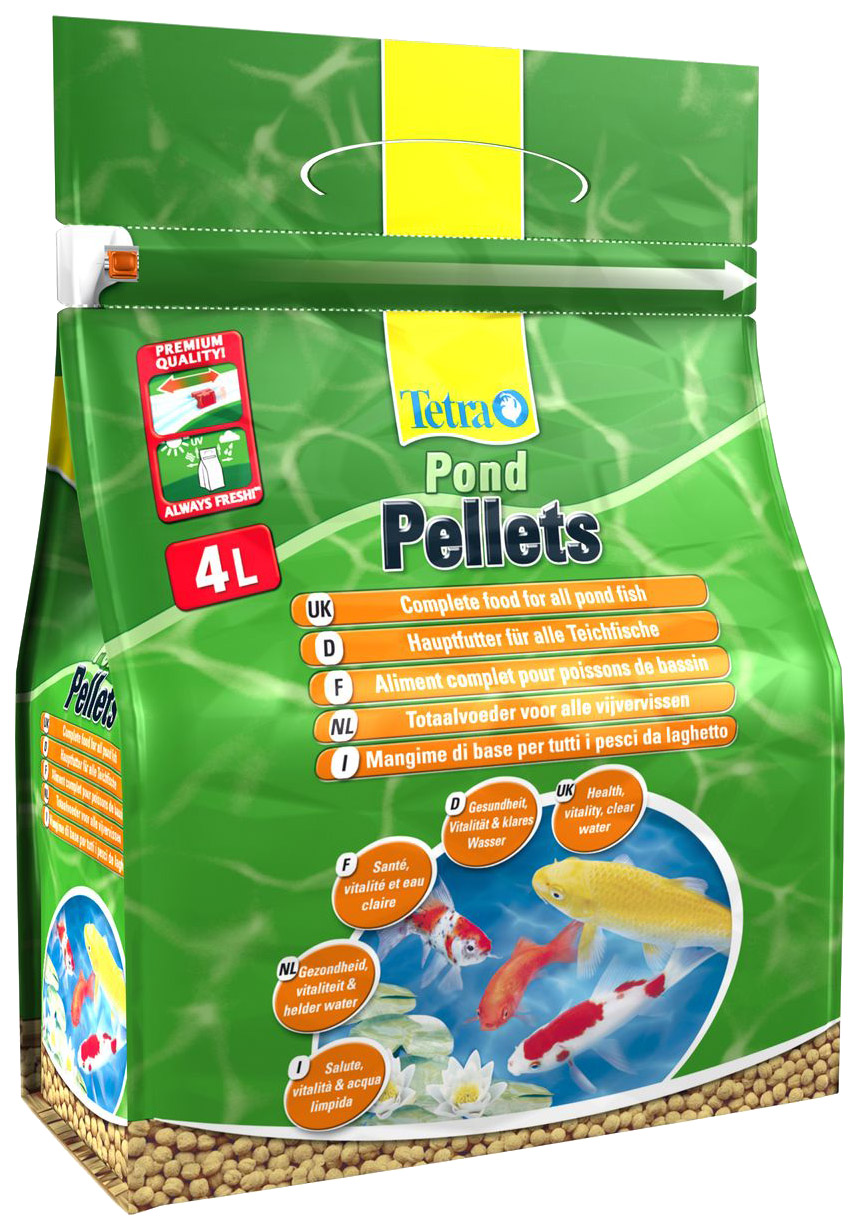 фото Tetra floating pellets m корм для прудовых рыб в шариках 4 л