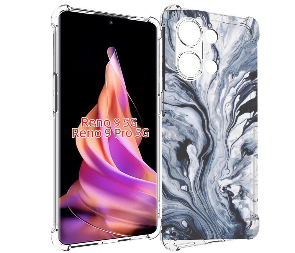 

Чехол MyPads серая краска для Oppo Reno 9/Reno 9 Pro, Прозрачный, Tocco