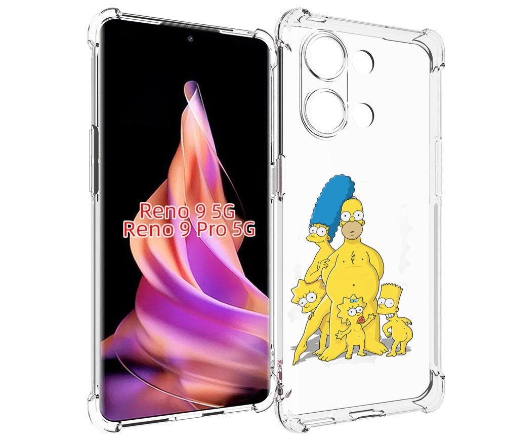 

Чехол MyPads семья-симпсонов для Oppo Reno 9/Reno 9 Pro, Прозрачный, Tocco