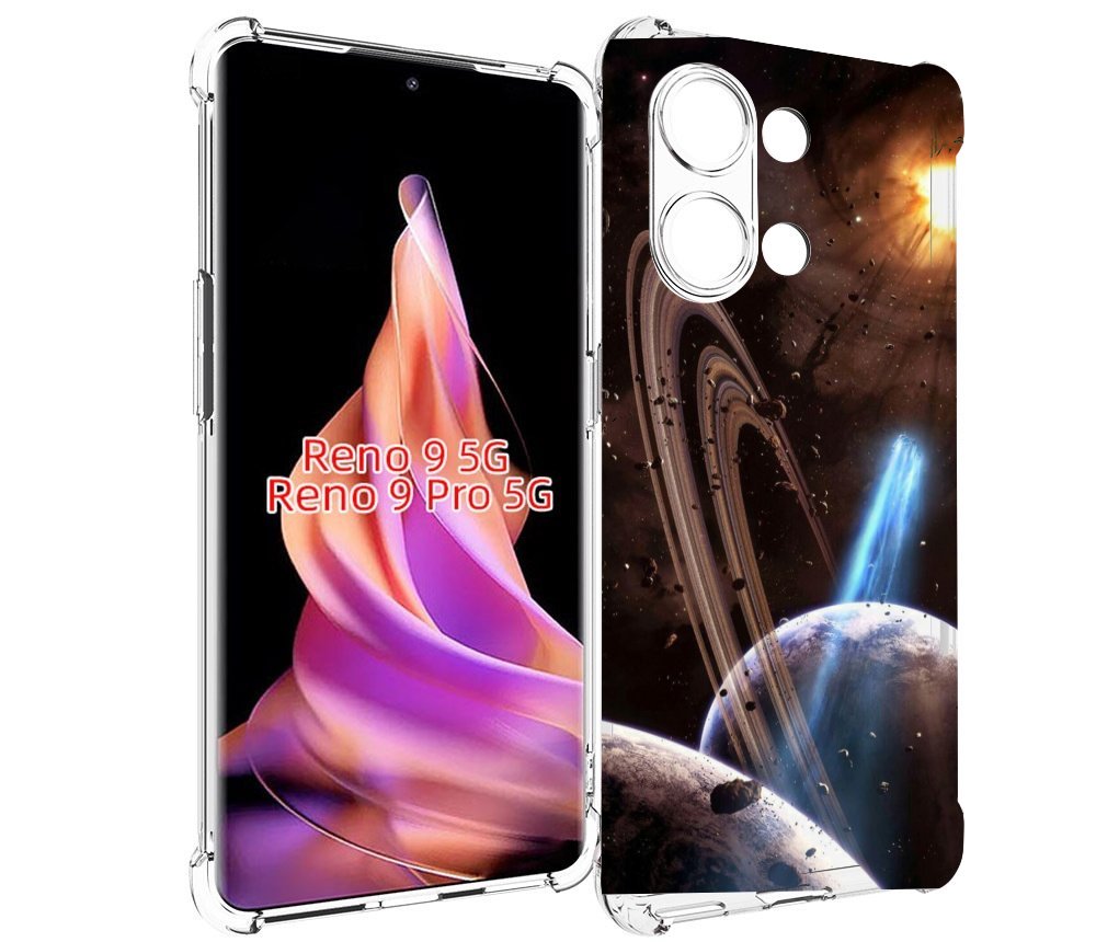 

Чехол MyPads сатурн в космосе для Oppo Reno 9/Reno 9 Pro, Прозрачный, Tocco