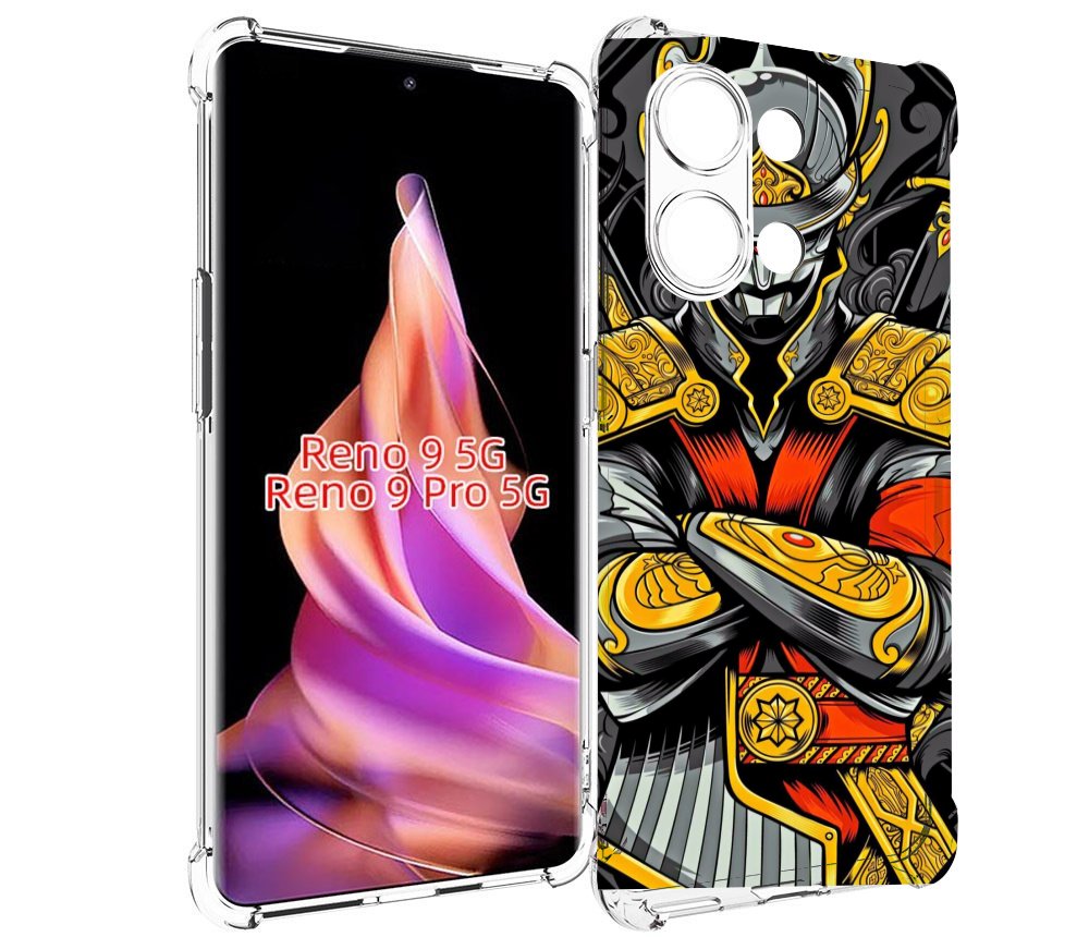 

Чехол MyPads самурай для Oppo Reno 9/Reno 9 Pro, Прозрачный, Tocco