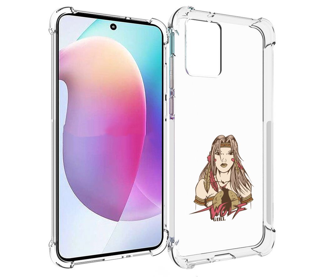 

Чехол MyPads девушка волк для Motorola Edge 30 Neo, Прозрачный, Tocco