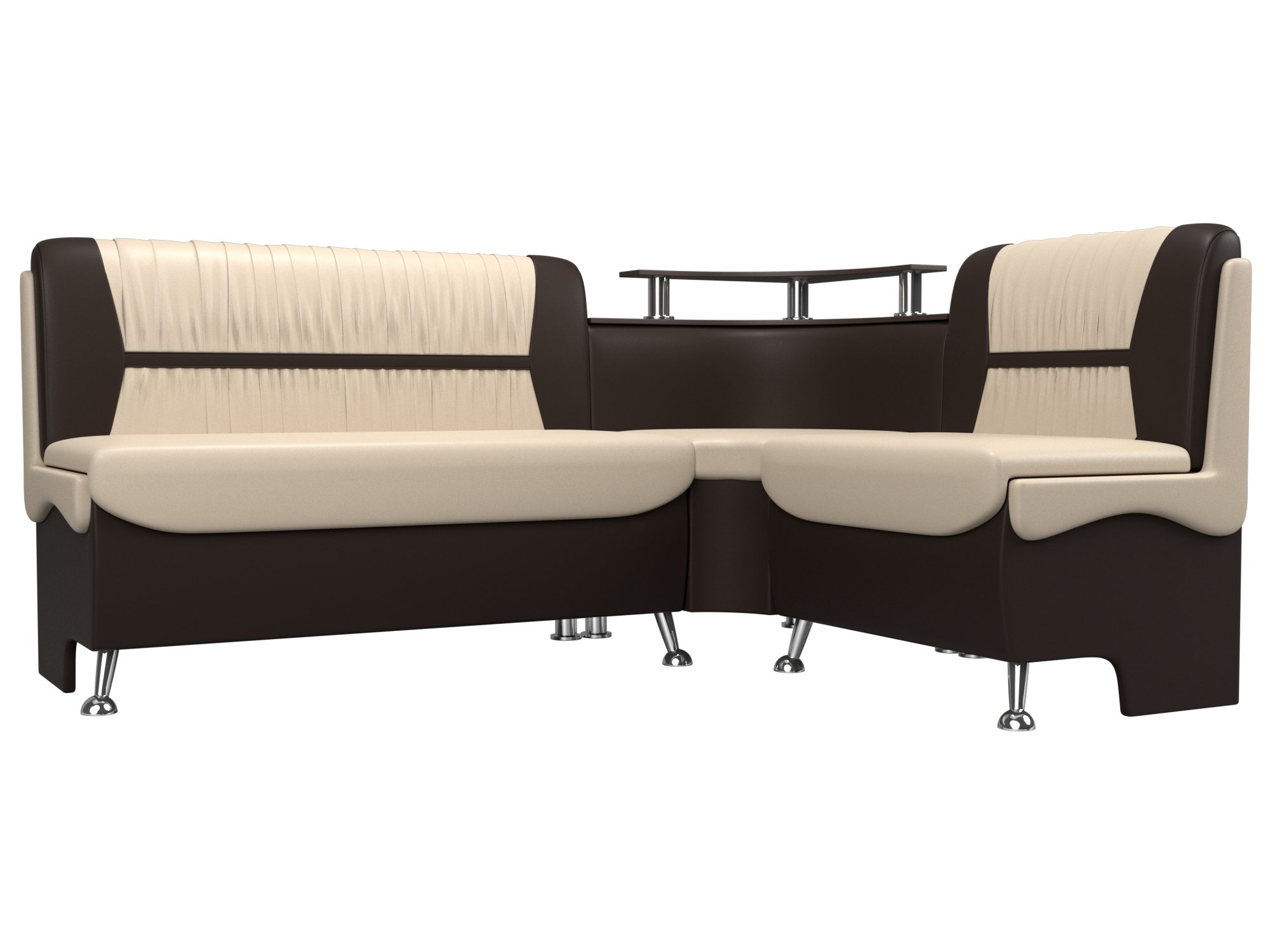 

Диван кухонный Лига Диванов Сидней правый угол 172x135x89, иск кожа, бежевый/коричневый, Сидней правый угол