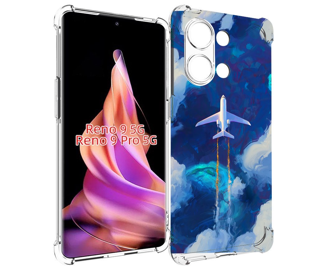 

Чехол MyPads самолет-в-небе-рисунок для Oppo Reno 9/Reno 9 Pro, Прозрачный, Tocco