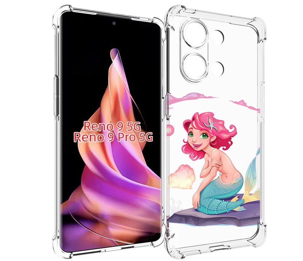 

Чехол MyPads русалочка для Oppo Reno 9/Reno 9 Pro, Прозрачный, Tocco