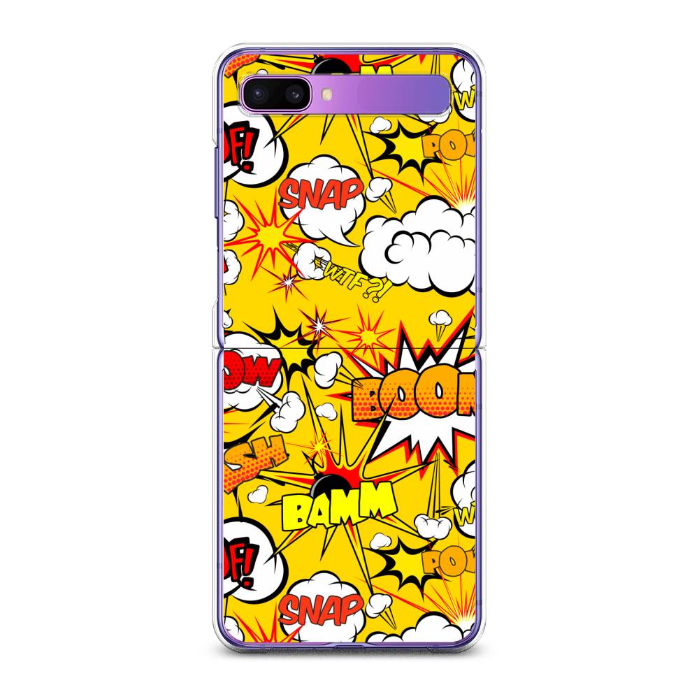 

Чехол на Samsung Galaxy Z Flip 1 "Поп Арт эффекты", Желтый;белый;оранжевый, 2107150-6