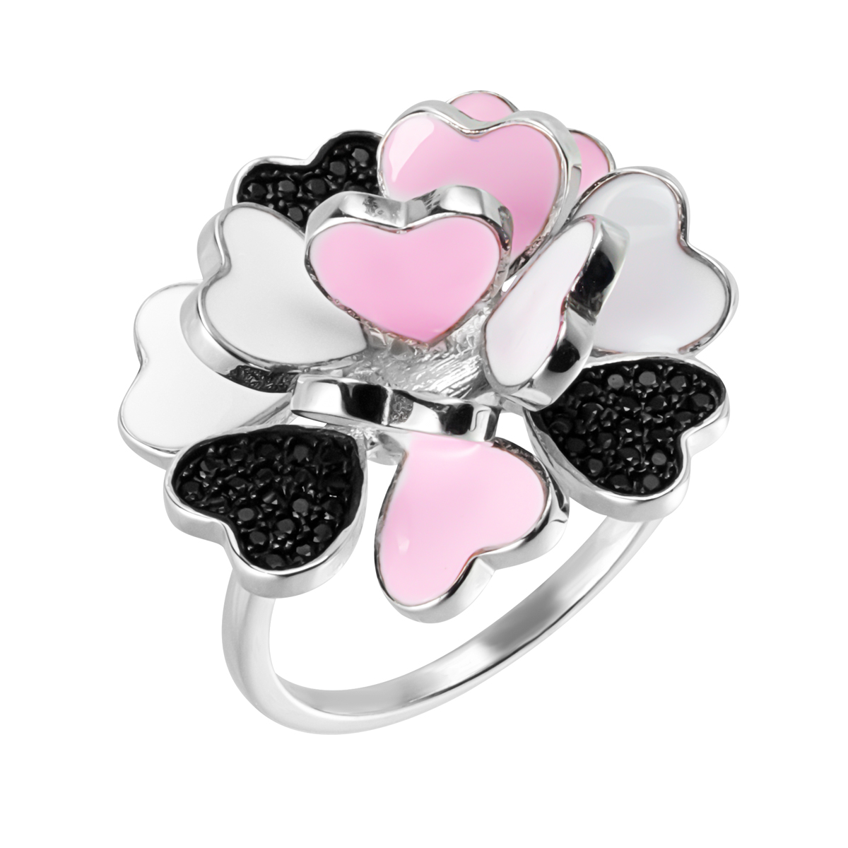 

Кольцо из серебра р. 17 Balex Jewellery 1445900005, эмаль\фианит, 1445900005