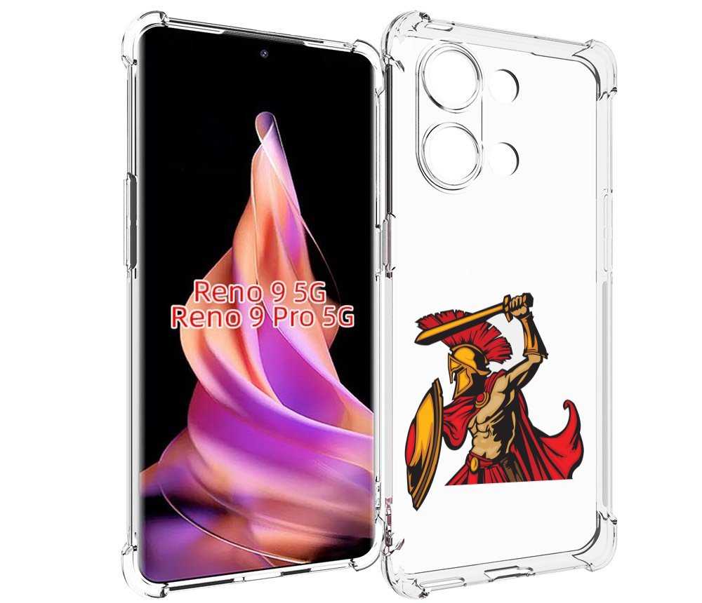 

Чехол MyPads римский-воин для Oppo Reno 9/Reno 9 Pro, Прозрачный, Tocco