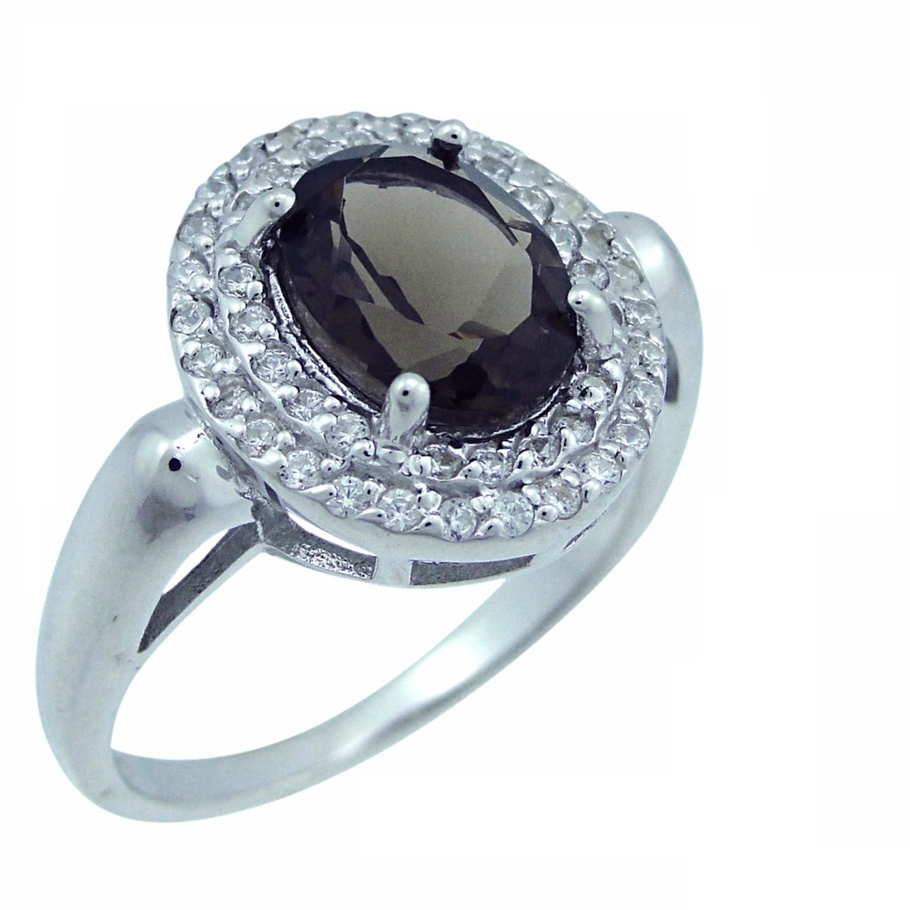 

Кольцо из серебра р. 17 Balex Jewellery 1405937357, раухтопаз\фианит, 1405937357