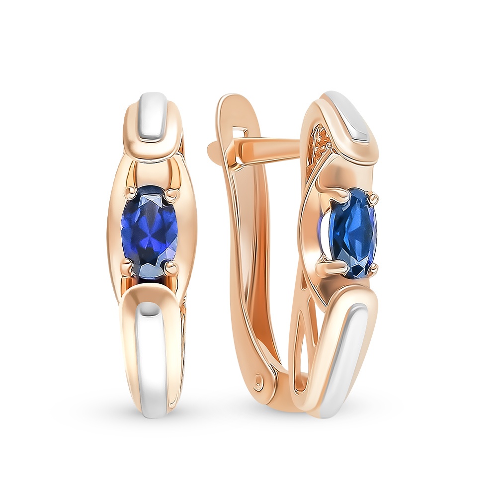 

Серьги из красного золота с сапфиром 585Gold 102007301, 102007301