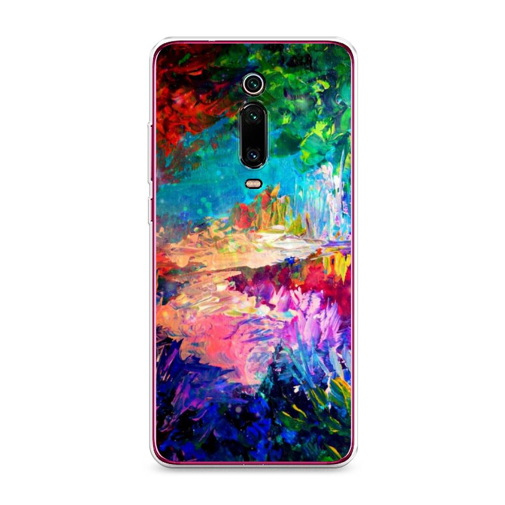 

Чехол на Xiaomi Redmi K20 "Лес-гуашь", Синий;розовый;зеленый, 35650-4