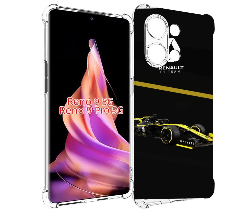 

Чехол MyPads рено renault 2 для Oppo Reno 9/Reno 9 Pro, Прозрачный, Tocco