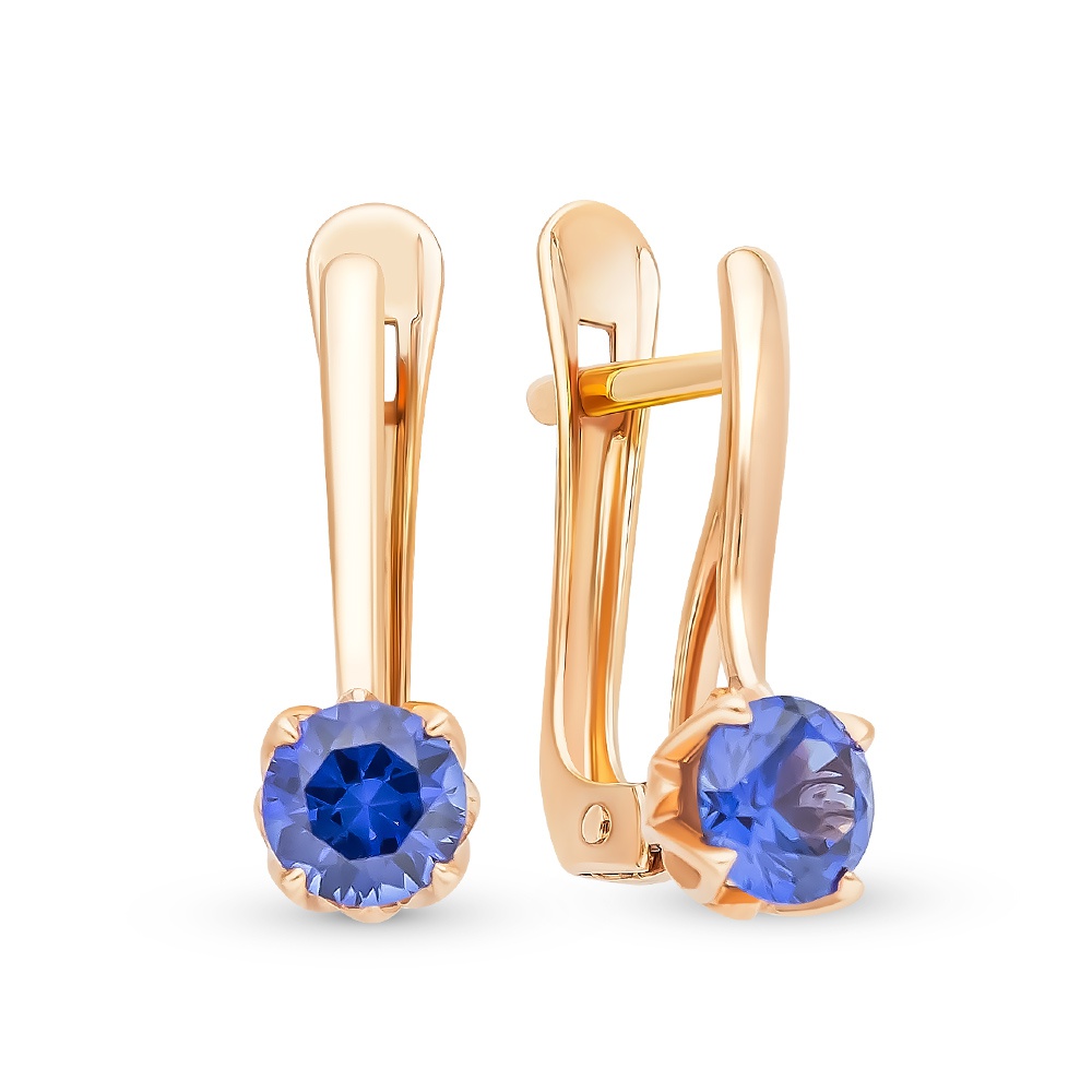 

Серьги из красного золота с сапфиром 585Gold 102007092, 102007092