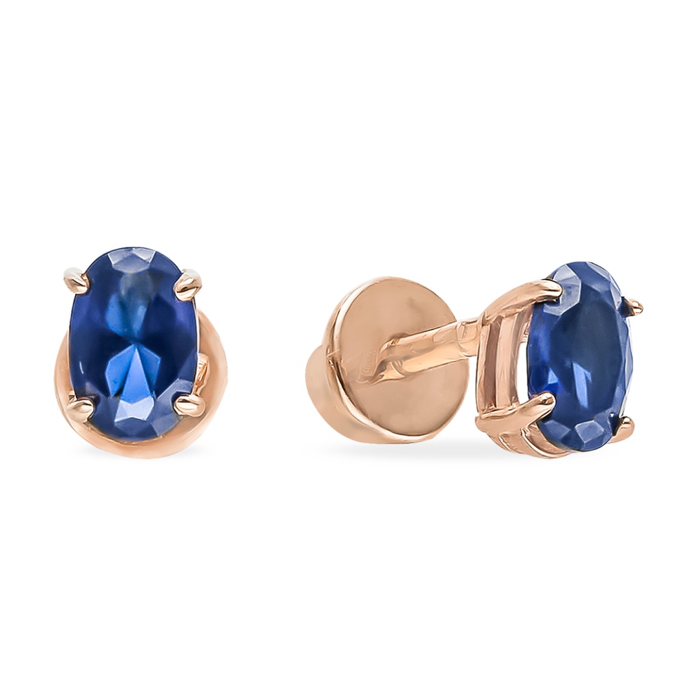 

Серьги из красного золота с сапфиром 585Gold 102007066, 102007066