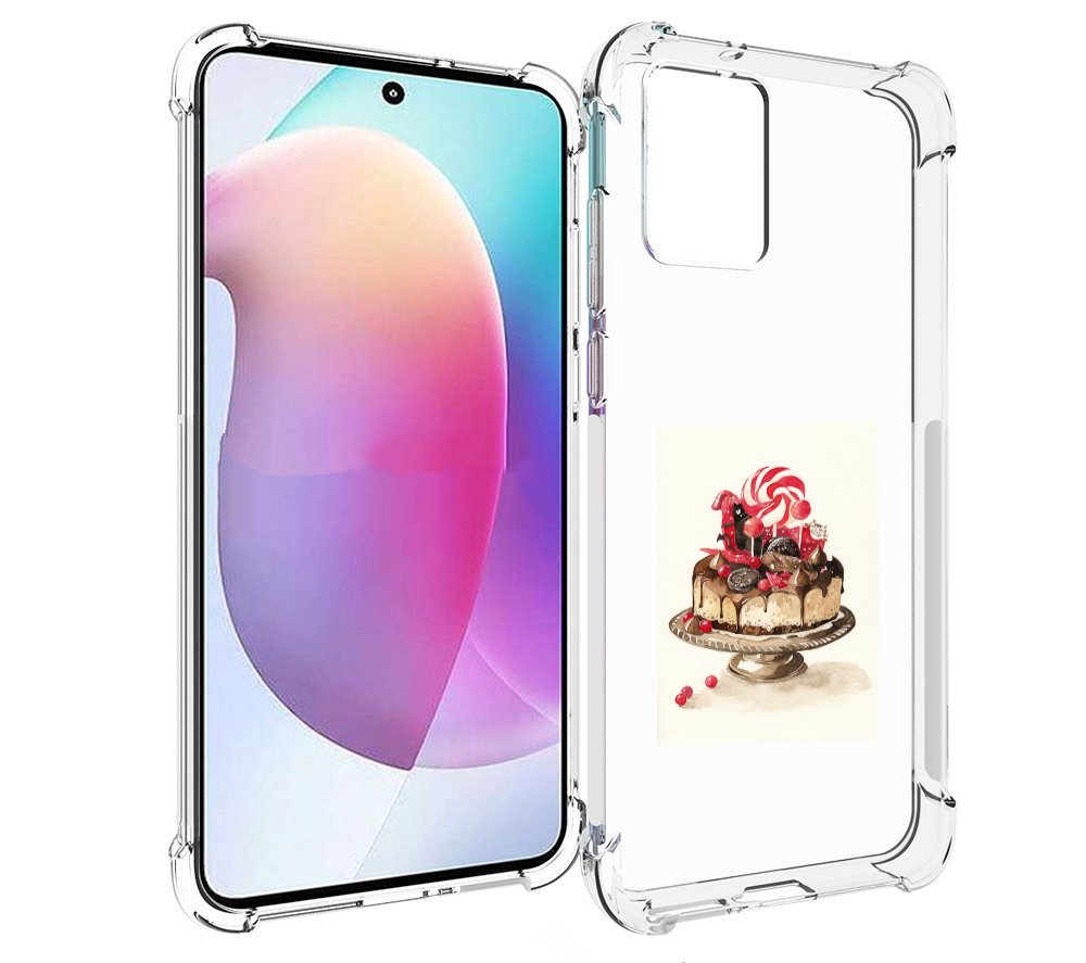 

Чехол MyPads вкусный торт для Motorola Edge 30 Neo, Прозрачный, Tocco