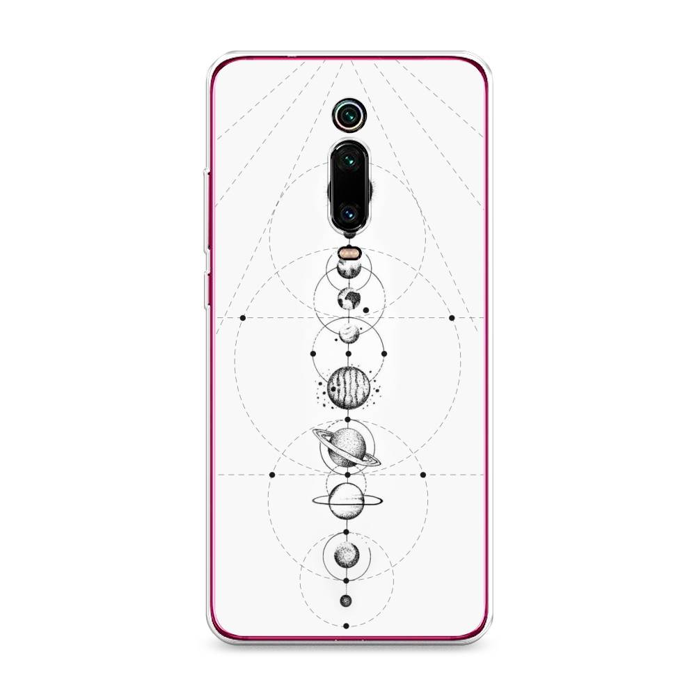 

Чехол на Xiaomi Redmi K20 "Парад планет", Серый, 35650-2