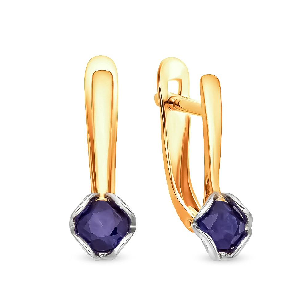 

Серьги из красного золота с сапфиром 585Gold 102006521, 102006521