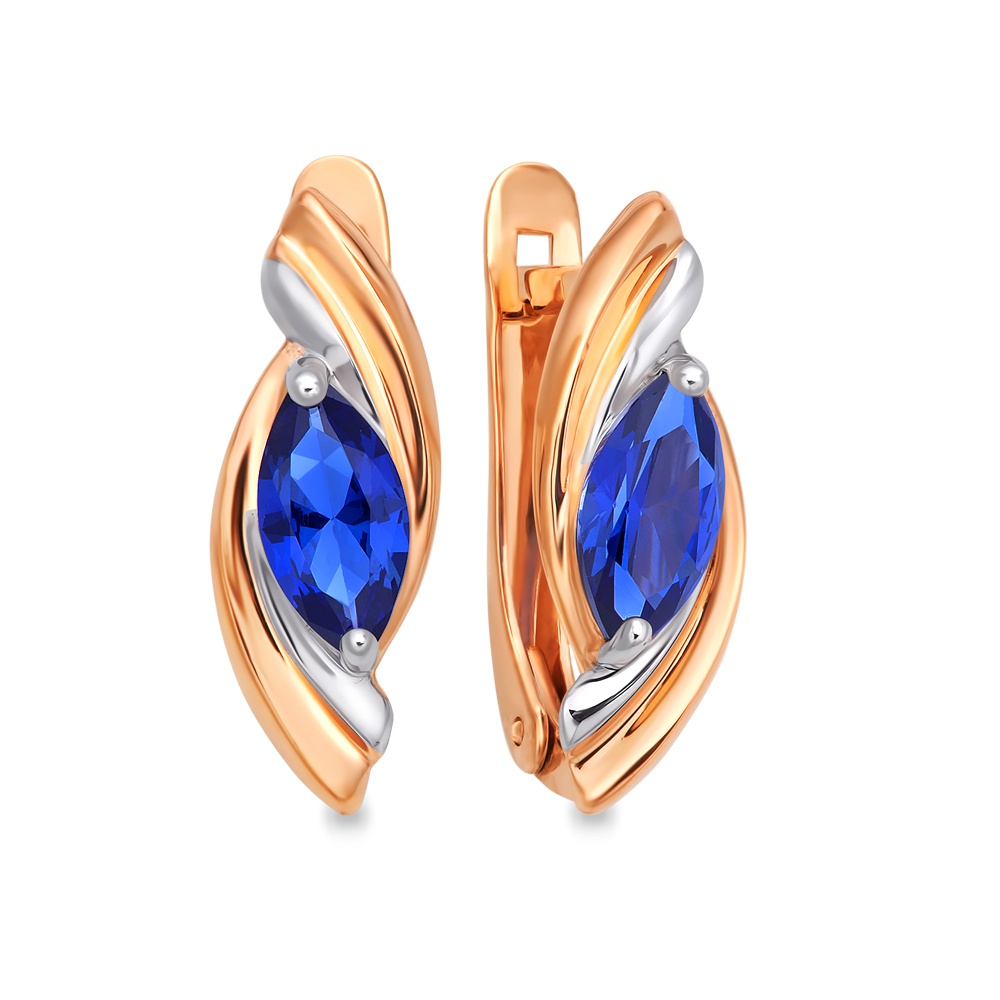 

Серьги из красного золота с сапфиром 585Gold 102006463, 102006463