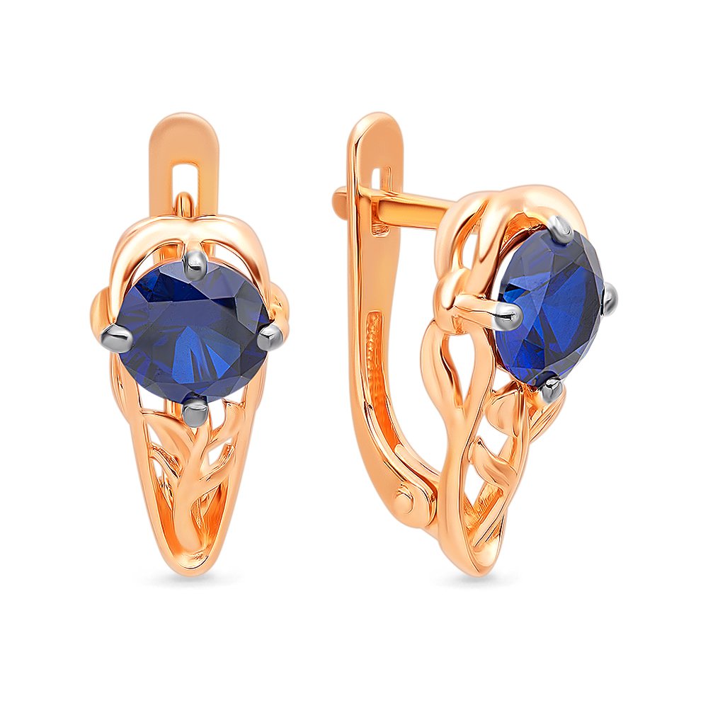 

Серьги из красного золота с сапфиром 585Gold 102006290, 102006290