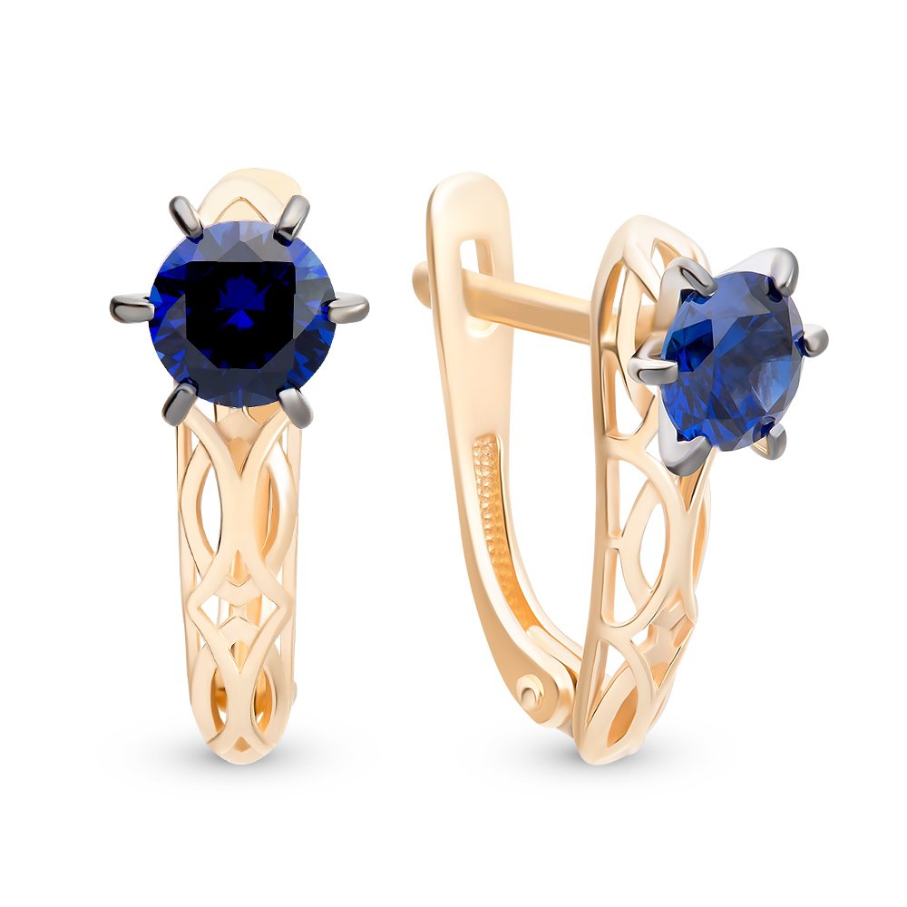 

Серьги из красного золота с сапфиром 585Gold 102006264, 102006264